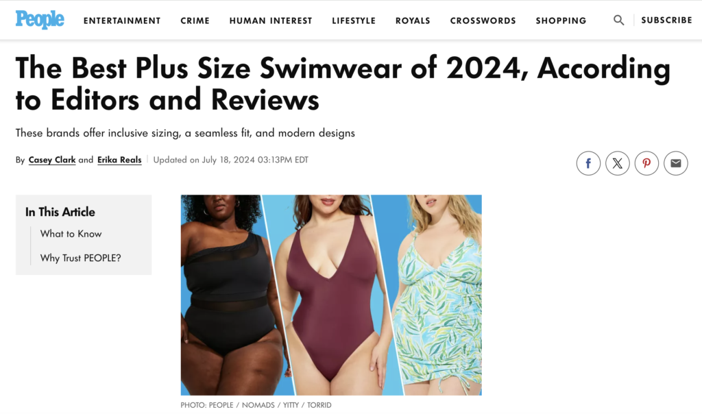 Press in People: Plus Size Swimwear Recommendations from Style Expert Leena Alsulaiman