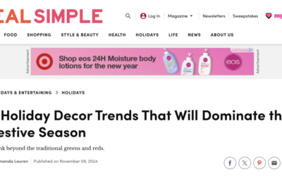 Holiday Decor Trends: New Press in Real Simple