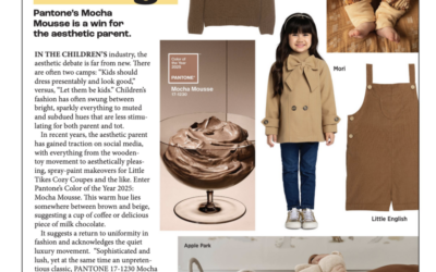 Pantone Color of the Year: Poppy & Rows in Mocha Mousse Feature for Earnshaw’s Kids