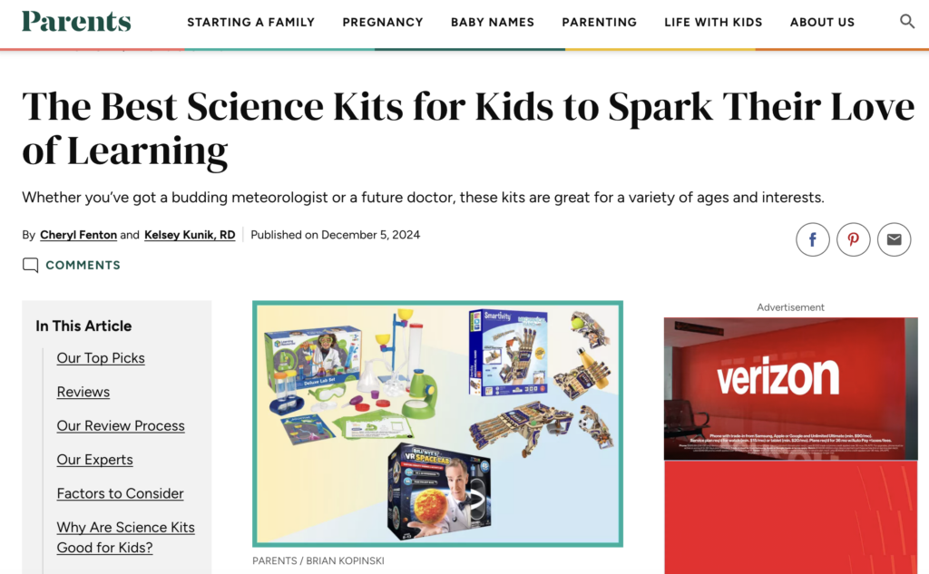 Parents Magazine Press: Best Science Kits for Kids